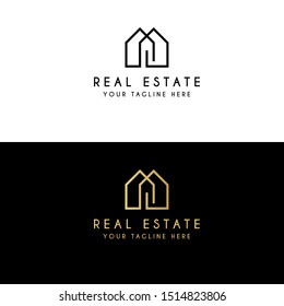 Minimalist Real Estate Logo Design Vector Stock Vector Royalty Free