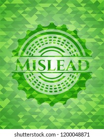 Airstrip Realistic Green Mosaic Emblem Stock Vector Royalty Free