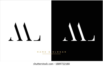 Ml Lm Abstract Letters Logo Monogram Stock Vector Royalty Free