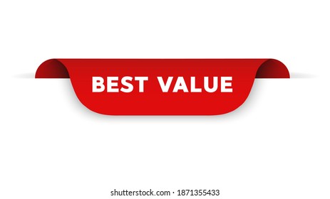 Modern Red Banner Best Value Sign Stock Vector Royalty Free