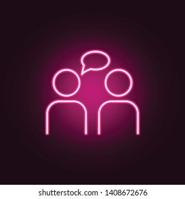 Monologue Neon Icon Elements Web Set Stock Vector Royalty Free