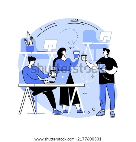Morning in the office isolated cartoon vector illustrations. Happy colleagues having fun and drinking coffee together in the morning, people lifestyle, coffee break at work vector cartoon.