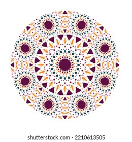 Moroccan Geometric Mandala Background Circular Decorative Stock Vector