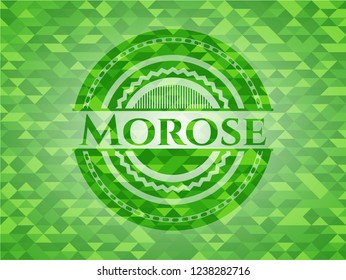 Morose Realistic Green Emblem Mosaic Background Stock Vector Royalty