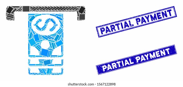 Mosaic Apothecary Table Pictogram Rectangular Rubber Stock Vector