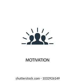 Motivation Icon Simple Element Illustration Motivation Stock Vector