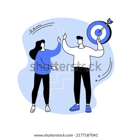 Motivational coach isolated cartoon vector illustrations. Motivational coach talking with client, aim at good results, self-employed people, positive thinking, NLP training vector cartoon.