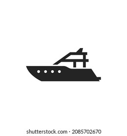 Cargo Ship Line Icon Sea Transportation Stock Vector Royalty Free