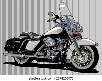 Motorbike Side View Vector Template Stock Vector Royalty Free