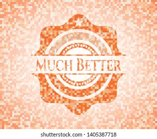 Much Better Abstract Orange Mosaic Emblem Stock Vector Royalty Free