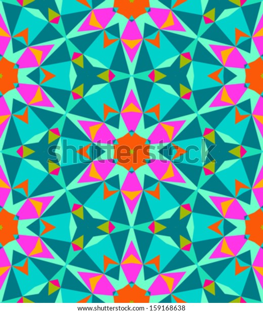 Multicolor Geometric Pattern Bright Color Vector Stock Vector Royalty