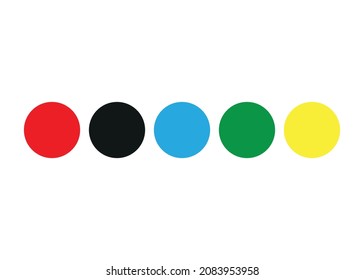 Multicolored Circles On White Background Vector Stock Vector Royalty