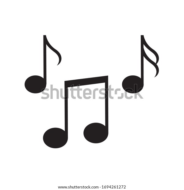 Music Notes Icons Set Vector Illustration Stock Vector Royalty Free