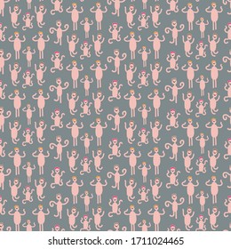 Naked People Hand Drawn Seamless Pattern Stock Vector Royalty Free