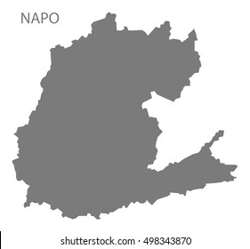 Napo Ecuador Map Grey Stock Vector Royalty Free Shutterstock