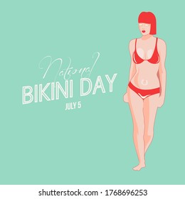 National Bikini Day July Stock Vector Royalty Free