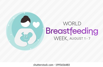 National Breastfeeding Week Observed Every Year Stock Vector Royalty