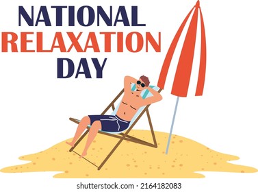 National Relaxation Day Vector Design Stock Vector Royalty Free