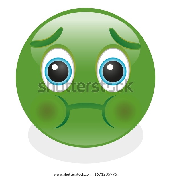 Nauseated Emoji Kawaii Face Vector Design Stock Vector Royalty Free