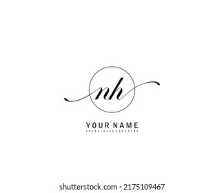 Nh Initial Beauty Monogram Logo Vector Stock Vector Royalty Free Shutterstock