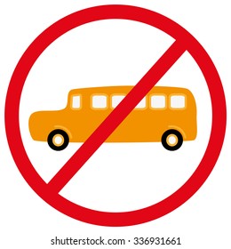 No Cars Road Sign Prohibiting Thoroughfare Stock Vector Royalty Free