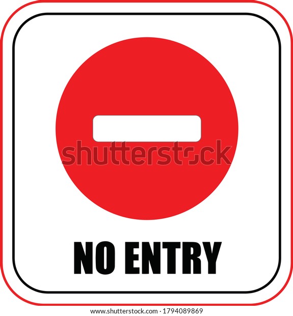 No Entry Sign Vector Image Stock Vector Royalty Free