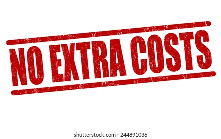 No Extra Costs Grunge Rubber Stamp Stock Vector Royalty Free