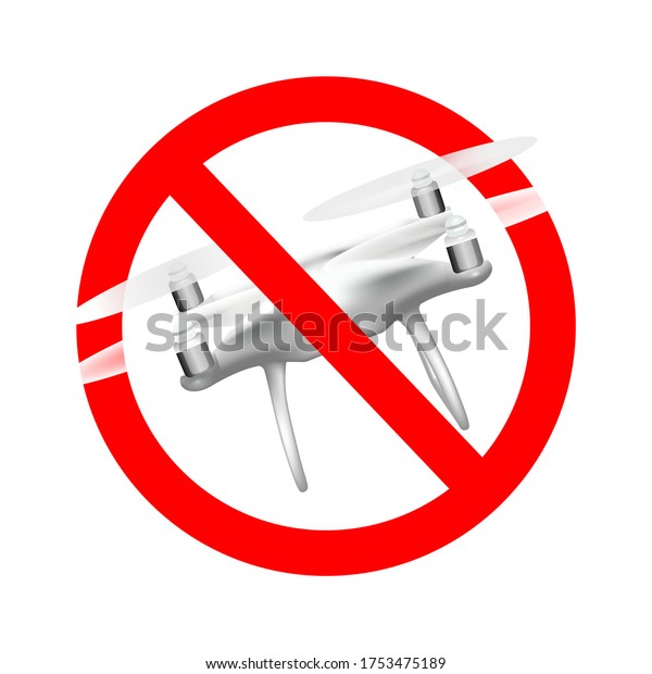 No Fly Drones Sign No Fly Stock Vector Royalty Free