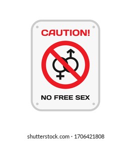 No Free Sex Icon Sex Theme Stock Vector Royalty Free