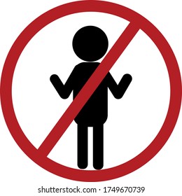 No Selfie Symbol Isolated On White Stock Vector Royalty Free