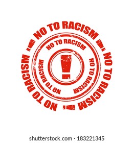 No Racism Grunge Stamp On Vector Stock Vector Royalty Free