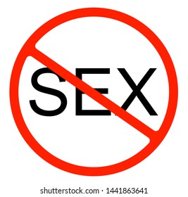 No Sex Allowed Sign Icon Prohibiting Stock Vector Royalty Free