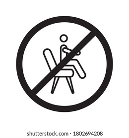 No Sitting Do Not Sit On Stock Vector Royalty Free