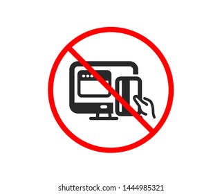 No Stop Online Payment Methods Icon Stock Vector Royalty Free