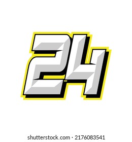 Number Vector Sports Racing Number Stock Vector Royalty Free