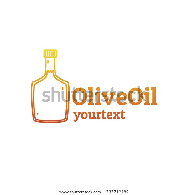 Olive Oil Hand Drawn Logo Design Stock Vector Royalty Free