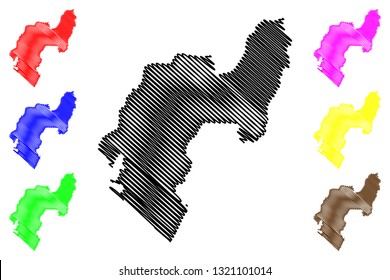 East Kalimantan Subdivisions Indonesia Provinces Indonesia Vector De