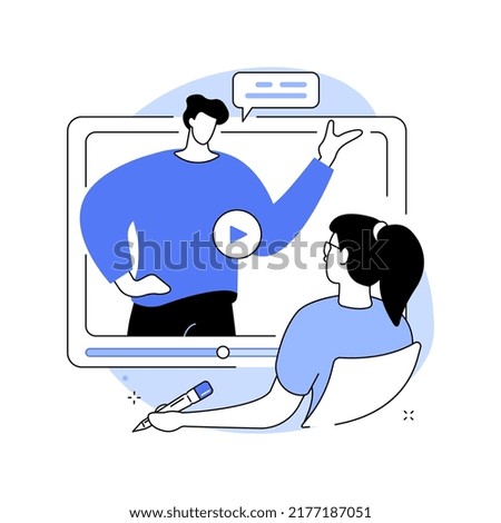 Online coaching isolated cartoon vector illustrations. Confident therapist conducting online consultancy using laptop, small business, professional personal coaching vector cartoon.