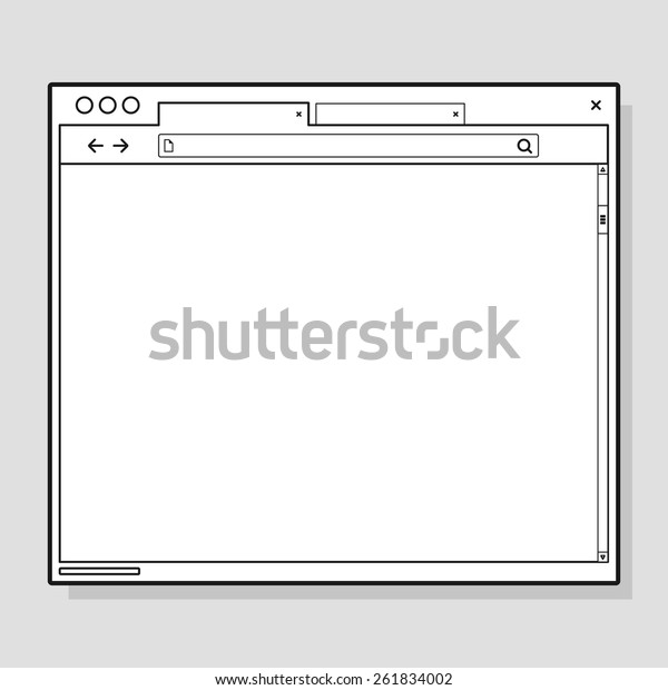 Opened Browser Window Template Past Your Stock Vector Royalty Free