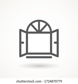 Opened Window Icon Vector Creative Symbol Stock Vector Royalty Free