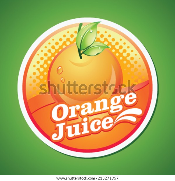 Orange Juice Label Stock Vector Royalty Free