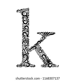 Ornate Letter K Beautifully Detailed Letter Stock Vector Royalty Free