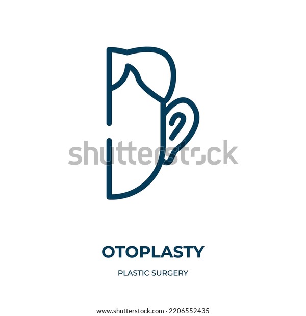 Otoplasty Icon Linear Vector Illustration Plastic Stock Vector Royalty