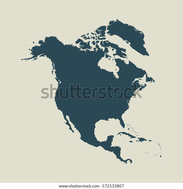 Outline Map Of North America With Latitude And Longitude United