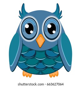 Wise Intelligent Owl Vector Illustration