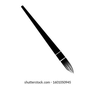 Paint Brush Icon Vector Solid Logo