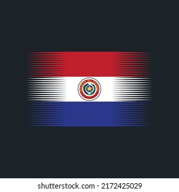 Paraguay Flag Brush National Flag Stock Vector Royalty Free