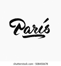 Paris Ink Hand Lettering Modern Brush Stock Vector Royalty Free