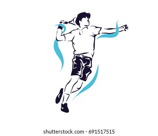 Basketball Male Player Action Graphic Vector Stock Vector Royalty Free