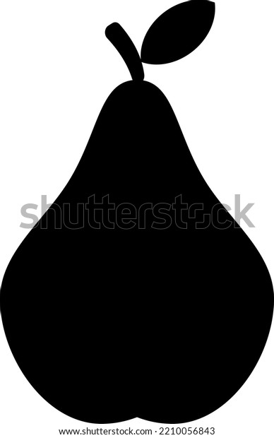 Pear Vector Black Pear Icon On Stock Vector Royalty Free